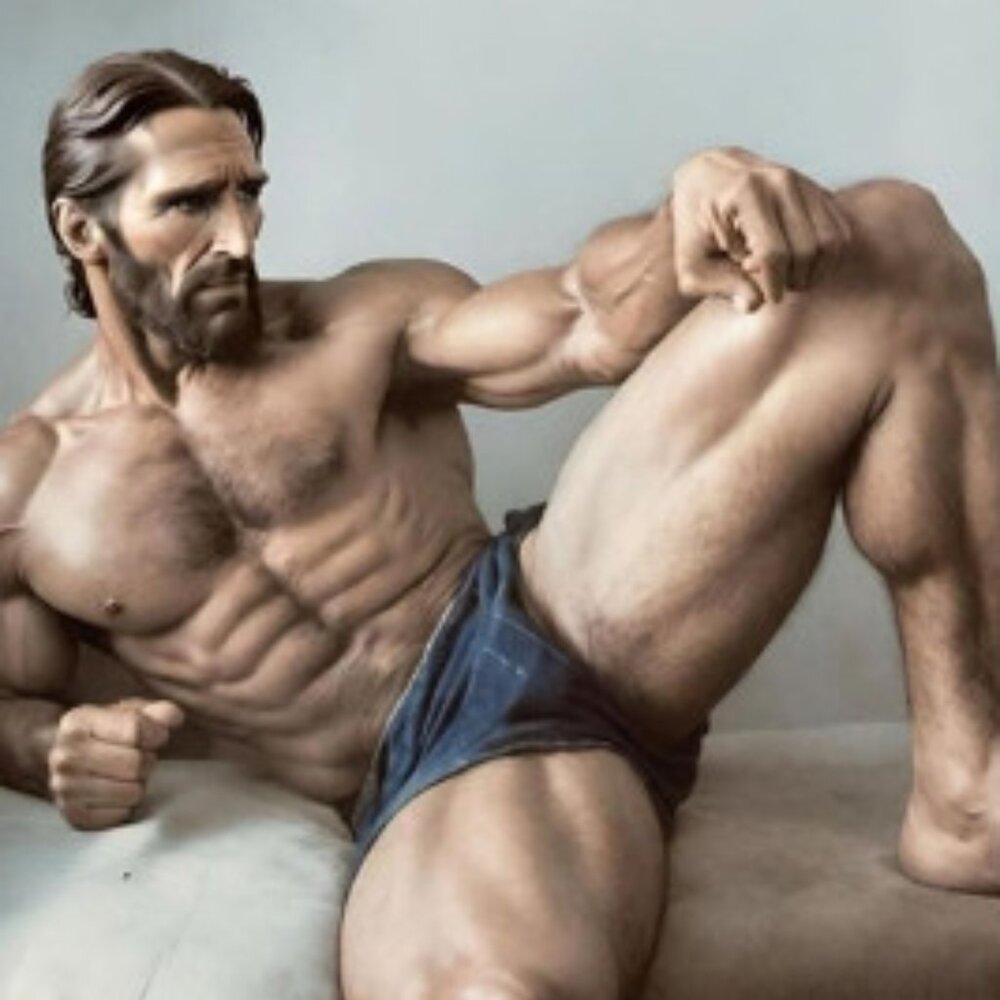 Legs Wide Open Gay Interest Male Art Canvas Print Wall Art 24 x 36 Michel Lackfi